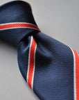 navy and red club stripe tie