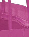 Fuchsia Pebbled Leather Tote Shopper - Brix + Bailey