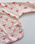 Long Sleeved Baby Bib - Pink Bow