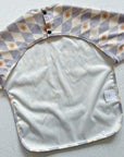 Long Sleeved Baby Bib - Blue Harlequin