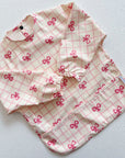 Long Sleeved Baby Bib - Pink Bow