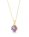Purple Haze Round Pendant Necklace