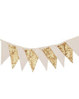 Gold and Beige Sequin Garland for Kids Room Décor