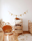 Gold and Beige Sequin Garland for Kids Room Décor