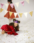 Pink and Beige Sequin Garland for Kids Room