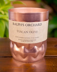Luxury Tuscan Olive scented soy candle, handcrafted with clean fruity Mediterranean fragrance, eco-friendly vegan wax by Ralph's Orchard at brixbailey.com