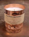 Luxury copper tin candles, elegant hand-poured soy candles in classic scents, premium cruelty-free home decor by Ralph's Orchard at brixbailey.com