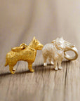 German Shepherd Silver Dog Charm