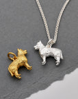 German Shepherd Silver Dog Charm