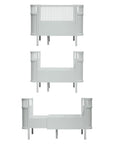 Luxury Sebra mist green cot bed, premium adjustable baby to junior bed, handcrafted non-toxic beech wood, best-selling stylish nursery furniture by Ella James at brixbailey.com