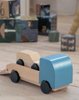 Wooden Transporter Truck With Car by Sebra