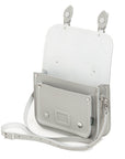 Leather Midi Satchel - Ghost Grey