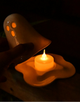 Ghost Tealight Holder – Handmade Ceramic Candle Holder