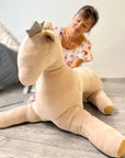 Giant Cream Velvet Pegasus Soft Toy for Nursery Magic