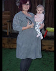 Gina Geo Breastfeeding Dress Blue