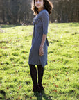 Gina Geo Breastfeeding Dress Blue