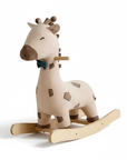 Soft Plush Giraffe Rocker with Wooden Base