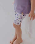 Girls Floral Short Summer Leggings