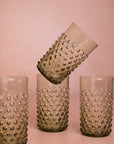 Olive Green Dew Drop Tumblers - Set of 4