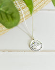 Australasia Map Globe Personalised St Christopher - Silver Chain