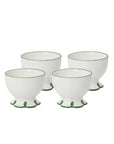 Glorious Green Scalloped Nibbles Bowl - Set of 4