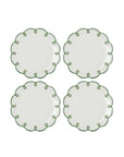 Glorious Green Scalloped Side Plates - Set of 4