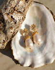 Gold Baroque Pearl Earrings - Lyra