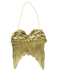 Luxury gold feather wings wall decor, handcrafted premium goose feather, stylish whimsical home decoration, 28cm x 28cm by Wildash London at brixbailey.com