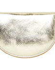 Gold Leather Zip Around Half Moon Coin Purse Brix and Bailey