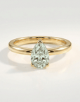 Gold or Silver Pear Amethyst Ring- Zinnia