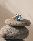 Gold or Silver Sky Blue Topaz Ring - Aurelia