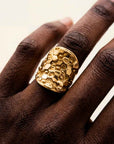 Gold or Silver Statement Saddle Ring - Hemera