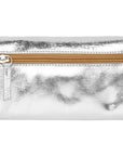 Silver Leather Multi Section Purse Brix and Bailey Ethical Bag Brand