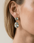 Gold Sky Blue Topaz Aurelia Earrings