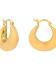Gold Small Sculpted Hoop Earrings