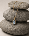 Gold Vermeil Blue Topaz Necklace - Aurelia