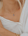 Gold Vermeil Blue Topaz Necklace - Aurelia