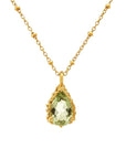 Gold Vermeil Green Quartz Necklace - Alba