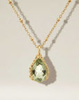 Gold Vermeil Green Quartz Necklace - Alba
