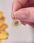 Gold Vermeil Sunflower Silver Charm
