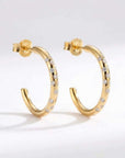 Gold White Topaz Gemstone - Seren Hoops