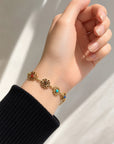7 Chakras Sacred Geometry Bracelet - A spiritual charm bracelet with 7 gemstones