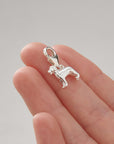 Golden Retriever Silver Dog Charm