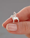Golden Retriever Silver Dog Charm