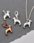Golden Retriever Silver Dog Charm