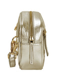 Gold Convertible Leather Cross Body Camera Bag Ethical Sustainable Bag Brand Brix and Bailey