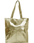 Gold Metallic Leather Tote