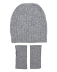 Plush Gray Alpaca Beanie Hat