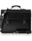 Black Leather Satchel Bag