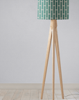 Green and Beige Geometric Lampshade